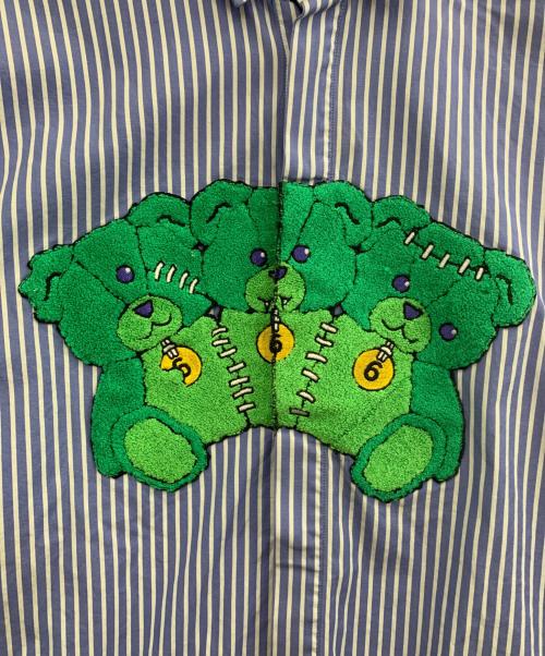 MSGM（エムエスジーエム）MSGM (エムエスジーエム) 長袖シャツ ホワイト×ブルー サイズ:41の古着・服飾アイテム