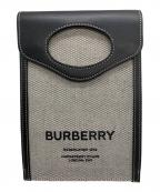 BURBERRYバーバリー）の古着「ショルダースマホポーチ」｜ブラック×グレー