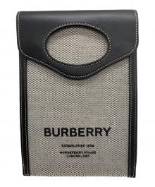 BURBERRY（バーバリー）の古着「ショルダースマホポーチ」｜ブラック×グレー