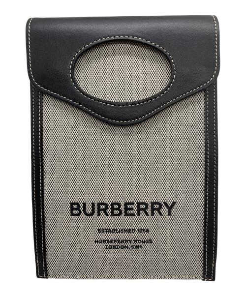 BURBERRY（バーバリー）BURBERRY (バーバリー) ショルダースマホポーチ ブラック×グレーの古着・服飾アイテム