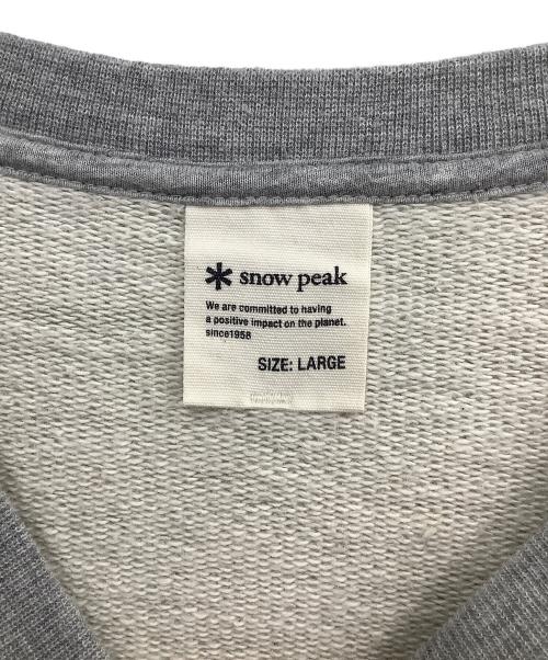 Snow peak（スノーピーク）Snow peak (スノーピーク) RECYCLED COTTON SWEAT CREWNECK グレー サイズ:Lの古着・服飾アイテム
