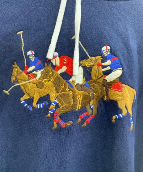 POLO RALPH LAUREN（ポロ・ラルフローレン）POLO RALPH LAUREN (ポロ・ラルフローレン) プルオーバーパーカー ネイビー サイズ:XLの古着・服飾アイテム