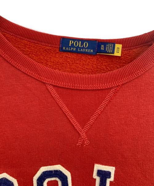 POLO RALPH LAUREN（ポロ・ラルフローレン）POLO RALPH LAUREN (ポロ・ラルフローレン) POLOロゴスウェット レッド サイズ:XLの古着・服飾アイテム