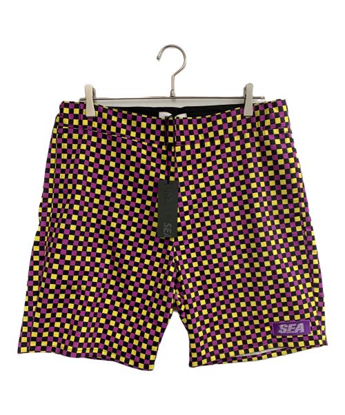 WIND AND SEA（ウィンダンシー）WIND AND SEA (ウィンダンシー) ショートパンツ イエロー×ブラック×ピンク サイズ:Lの古着・服飾アイテム