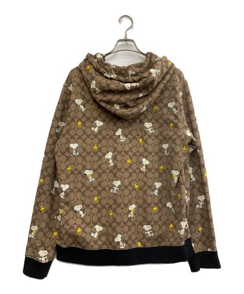COACH（コーチ）COACH (コーチ) PEANUTS (ピーナッツ) プルオーバーパーカー ベージュ サイズ:Lの古着・服飾アイテム