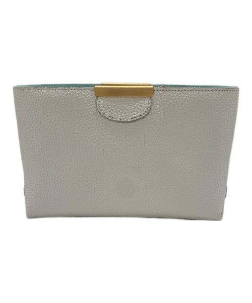 A.D.M.J.（エーディーエムジェイ）A.D.M.J. (エーディーエムジェイ) シュリンクレザーショルダーバッグ アイボリーの古着・服飾アイテム