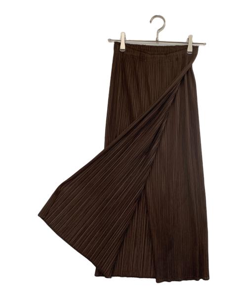 PLEATS PLEASE（プリーツプリーズ）PLEATS PLEASE (プリーツプリーズ) プリーツスカート ブラウン サイズ:FREEの古着・服飾アイテム