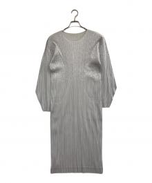 PLEATS PLEASE（プリーツプリーズ）の古着「プリーツワンピース」｜グレー