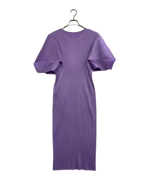 PLEATS PLEASE（プリーツプリーズ）PLEATS PLEASE (プリーツプリーズ) プリーツワンピース パープル サイズ:SIZE 3の古着・服飾アイテム