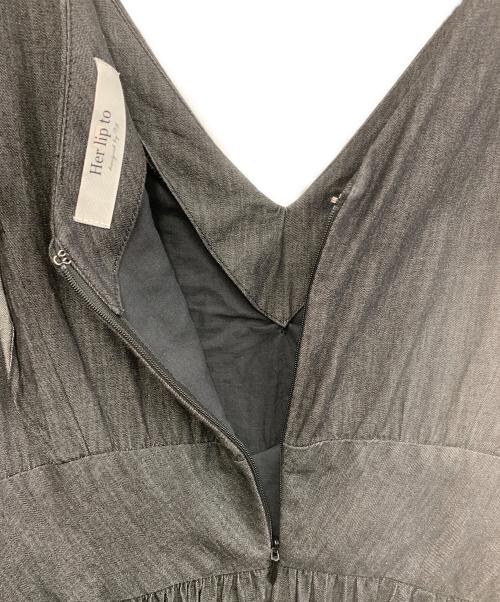 HER LIP TO（ハーリップトゥ）HER LIP TO (ハーリップトゥ) ノースリーブワンピース ブラック サイズ:Sの古着・服飾アイテム