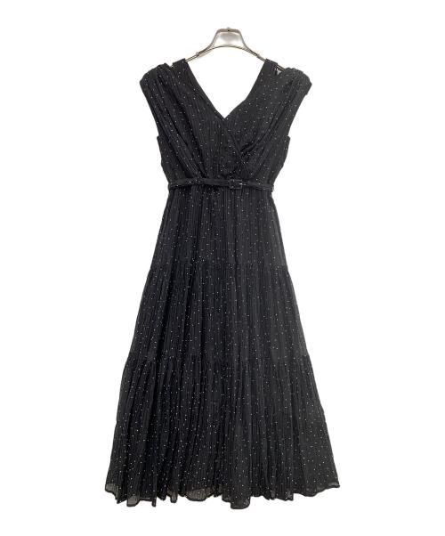 HER LIP TO（ハーリップトゥ）HER LIP TO (ハーリップトゥ) ドット柄ワンピース ブラック サイズ:Sの古着・服飾アイテム