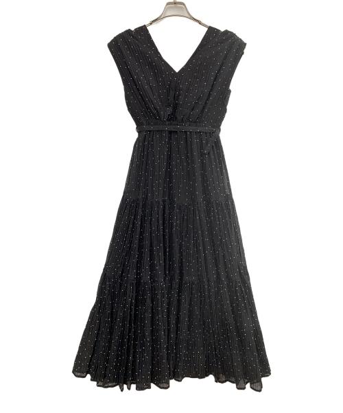 HER LIP TO（ハーリップトゥ）HER LIP TO (ハーリップトゥ) ドット柄ワンピース ブラック サイズ:Sの古着・服飾アイテム