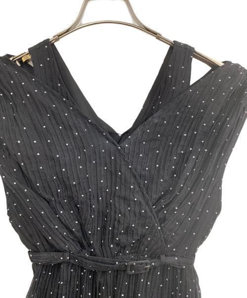 HER LIP TO（ハーリップトゥ）HER LIP TO (ハーリップトゥ) ドット柄ワンピース ブラック サイズ:Sの古着・服飾アイテム