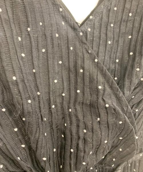 HER LIP TO（ハーリップトゥ）HER LIP TO (ハーリップトゥ) ドット柄ワンピース ブラック サイズ:Sの古着・服飾アイテム