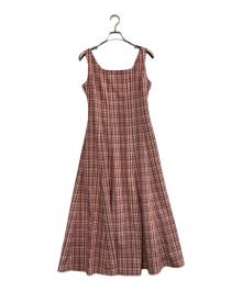 HER LIP TO（ハーリップトゥ）の古着「チェックワンピース」｜レッド