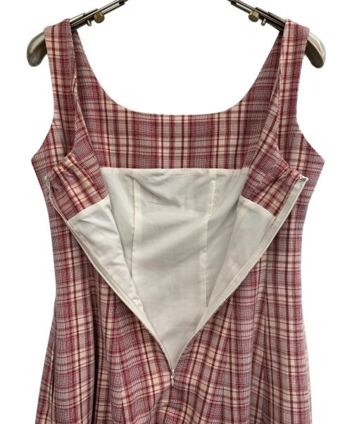 HER LIP TO（ハーリップトゥ）HER LIP TO (ハーリップトゥ) チェックワンピース レッド サイズ:Mの古着・服飾アイテム