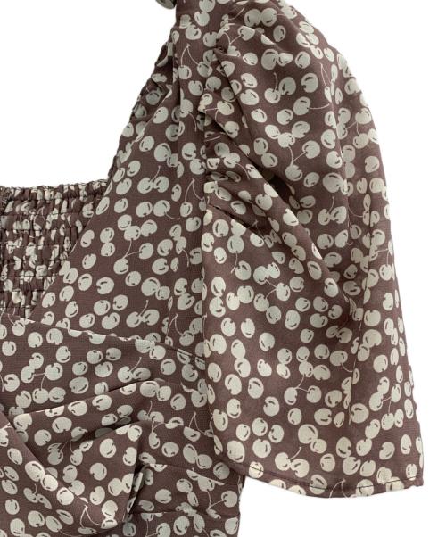 HER LIP TO（ハーリップトゥ）HER LIP TO (ハーリップトゥ) 半袖ワンピース ブラウン サイズ:Sの古着・服飾アイテム