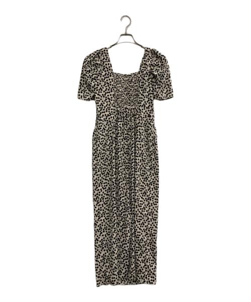 HER LIP TO（ハーリップトゥ）HER LIP TO (ハーリップトゥ) 半袖ワンピース ベージュ サイズ:Sの古着・服飾アイテム