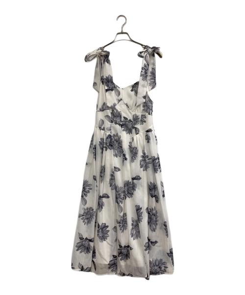 HER LIP TO（ハーリップトゥ）HER LIP TO (ハーリップトゥ) ノースリーブワンピース ホワイト×グレー サイズ:Sの古着・服飾アイテム