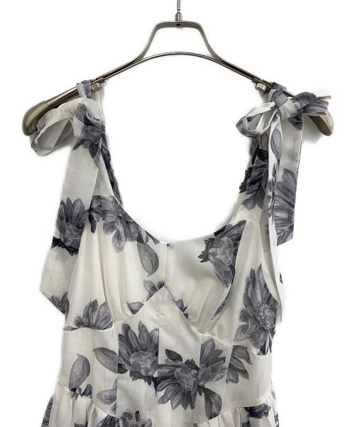 HER LIP TO（ハーリップトゥ）HER LIP TO (ハーリップトゥ) ノースリーブワンピース ホワイト×グレー サイズ:Sの古着・服飾アイテム