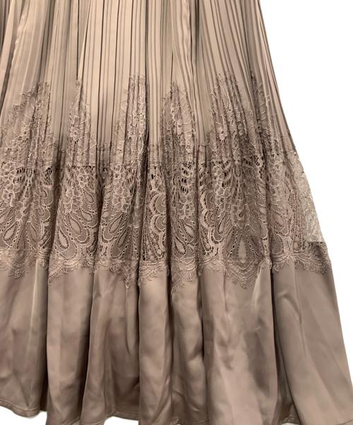 HER LIP TO（ハーリップトゥ）HER LIP TO (ハーリップトゥ) 切替ワンピース ベージュ×ブラウン サイズ:Sの古着・服飾アイテム