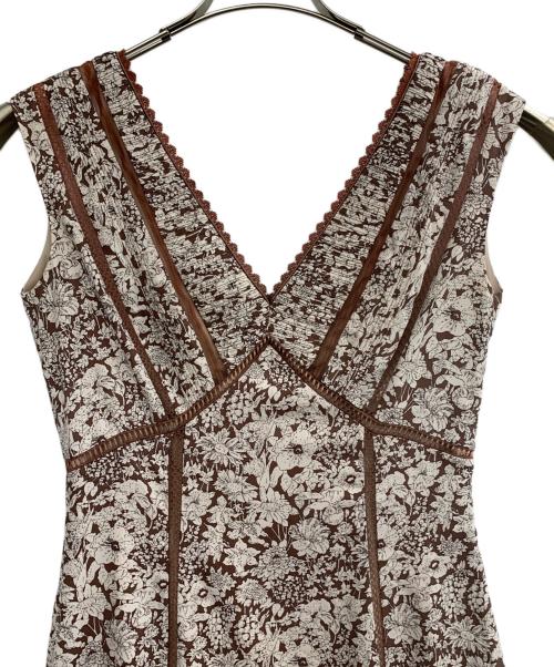 HER LIP TO（ハーリップトゥ）HER LIP TO (ハーリップトゥ) ノースリーブワンピース ブラウン サイズ:Mの古着・服飾アイテム