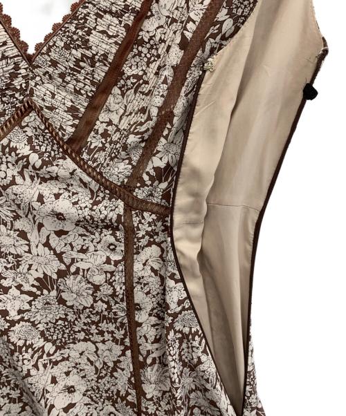 HER LIP TO（ハーリップトゥ）HER LIP TO (ハーリップトゥ) ノースリーブワンピース ブラウン サイズ:Mの古着・服飾アイテム