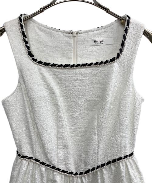 HER LIP TO（ハーリップトゥ）HER LIP TO (ハーリップトゥ) ノースリーブワンピース ホワイト サイズ:Sの古着・服飾アイテム