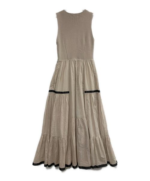 FRAY ID（フレイ アイディー）FRAY ID (フレイ アイディー) ノースリーブワンピース ベージュ サイズ:Sの古着・服飾アイテム