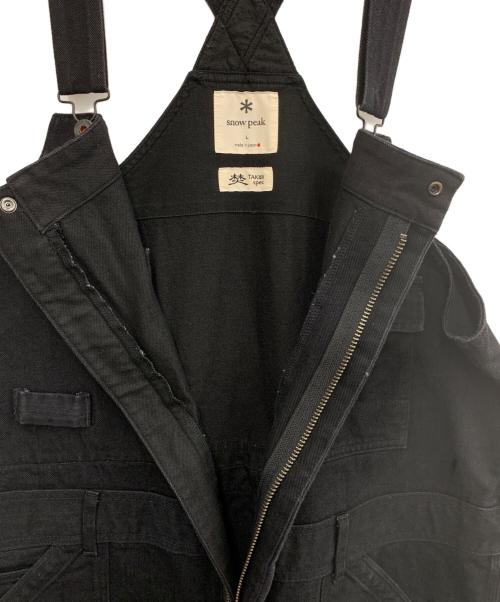 Snow peak（スノーピーク）Snow peak (スノーピーク) オーバーオール ブラック サイズ:Lの古着・服飾アイテム