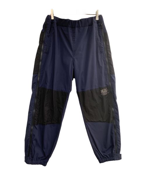 is-ness（イズネス）is-ness (イズネス) ナイロンパンツ ネイビー×ブラック サイズ:Mの古着・服飾アイテム