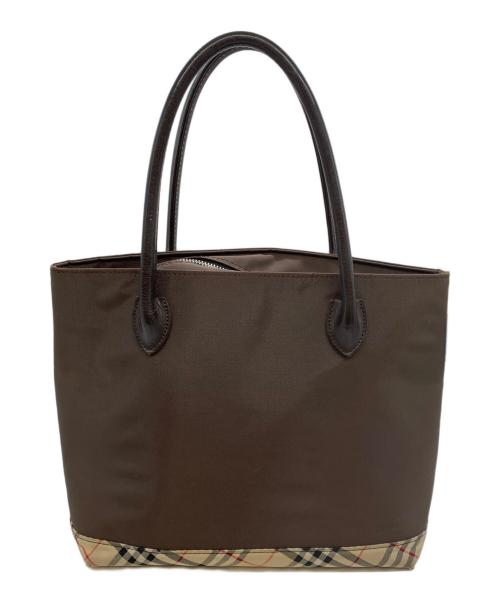 Burberrys BLUE LABEL（バーバリーズ ブルーレーベル）Burberrys BLUE LABEL (バーバリーズ ブルーレーベル) トートバッグ ブラウン×ベージュの古着・服飾アイテム