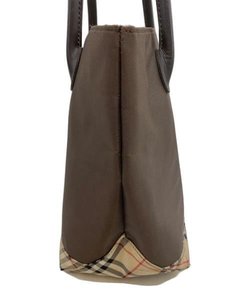 Burberrys BLUE LABEL（バーバリーズ ブルーレーベル）Burberrys BLUE LABEL (バーバリーズ ブルーレーベル) トートバッグ ブラウン×ベージュの古着・服飾アイテム