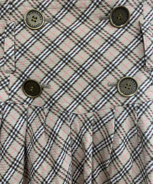 BURBERRY BLUE LABEL（バーバリーロンドンブルーレーベル）BURBERRY BLUE LABEL (バーバリーロンドンブルーレーベル) チェックスカート ベージュ サイズ:36の古着・服飾アイテム