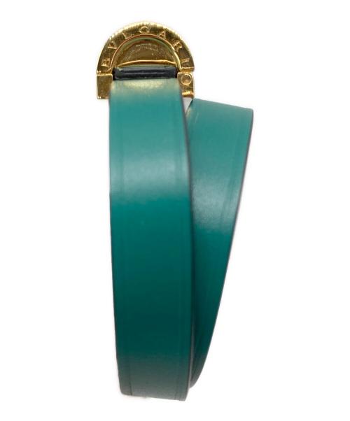 BVLGARI（ブルガリ）BVLGARI (ブルガリ) レザーバングル グリーンの古着・服飾アイテム