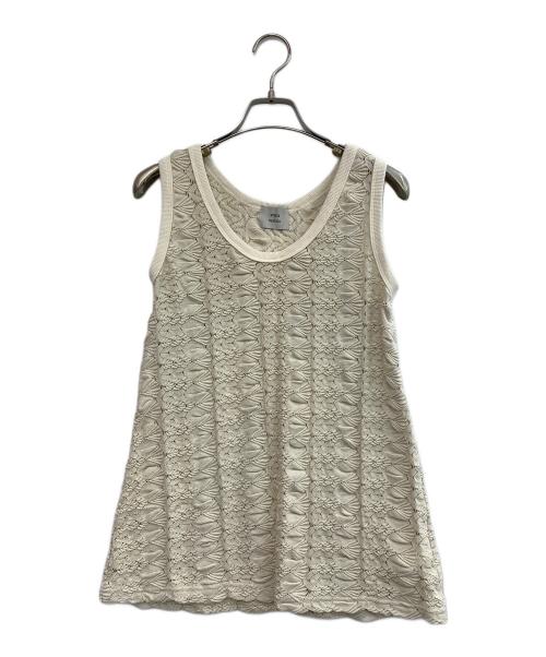 FUMIE=TANAKA（フミエタナカ）FUMIE=TANAKA (フミエタナカ) ノースリーブカットソー ベージュ サイズ:SIZE2の古着・服飾アイテム