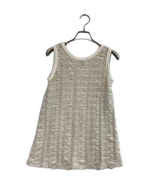 FUMIE=TANAKA（フミエタナカ）FUMIE=TANAKA (フミエタナカ) ノースリーブカットソー ベージュ サイズ:SIZE2の古着・服飾アイテム