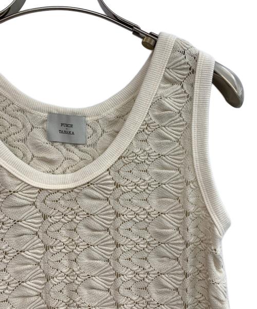 FUMIE=TANAKA（フミエタナカ）FUMIE=TANAKA (フミエタナカ) ノースリーブカットソー ベージュ サイズ:SIZE2の古着・服飾アイテム