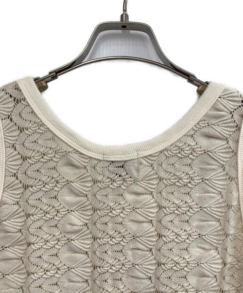 FUMIE=TANAKA（フミエタナカ）FUMIE=TANAKA (フミエタナカ) ノースリーブカットソー ベージュ サイズ:SIZE2の古着・服飾アイテム