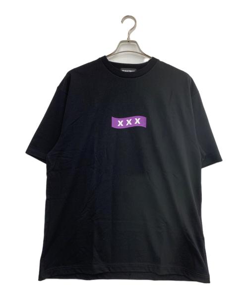 GOD SELECTION XXX（ゴッドセレクショントリプルエックス）GOD SELECTION XXX (ゴッドセレクショントリプルエックス) 半袖Tシャツ ブラック×パープル サイズ:XXLの古着・服飾アイテム