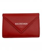 BALENCIAGAバレンシアガ）の古着「ペーパーミニウォレット」｜レッド