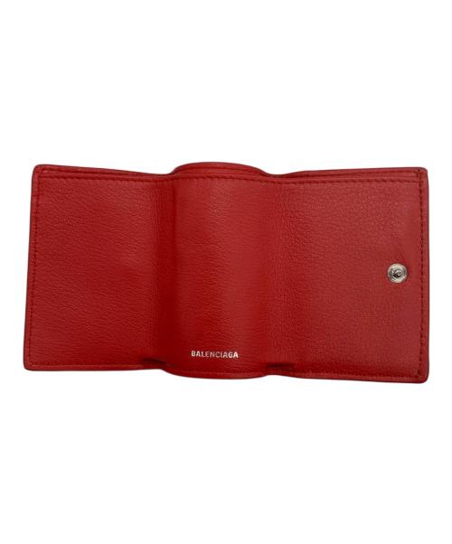 BALENCIAGA（バレンシアガ）BALENCIAGA (バレンシアガ) ペーパーミニウォレット レッドの古着・服飾アイテム