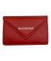 BALENCIAGA（バレンシアガ）の古着「ペーパーミニウォレット」｜レッド