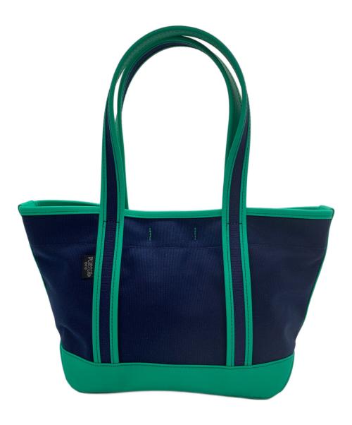 PORTER（ポーター）PORTER (ポーター) トートバッグS ネイビー×グリーンの古着・服飾アイテム