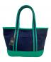 PORTER (ポーター) トートバッグS ネイビー×グリーン：10000円