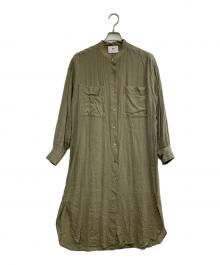 1er Arrondissement（プルミエ アロンディスモン）の古着「リネン混シャツワンピース」｜カーキ