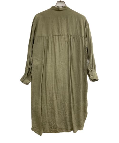 1er Arrondissement（プルミエ アロンディスモン）1er Arrondissement (プルミエ アロンディスモン) リネン混シャツワンピース カーキ サイズ:36の古着・服飾アイテム