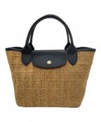 LONGCHAMPロンシャン）の古着「カゴハンドバッグ」｜ナチュラル×ブラック