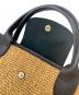 LONGCHAMP (ロンシャン) カゴハンドバッグ ナチュラル×ブラック：15000円