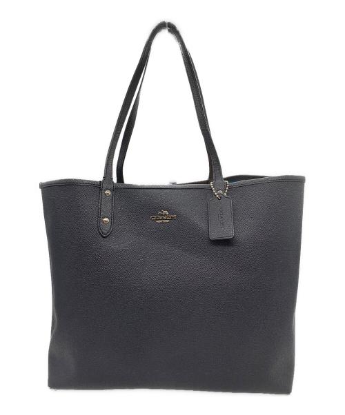 COACH（コーチ）COACH (コーチ) リバーシブルトートバッグ ネイビーの古着・服飾アイテム